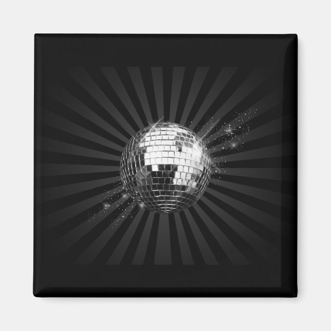 Mirror Disco Ball on Black Magnet (Vorne)