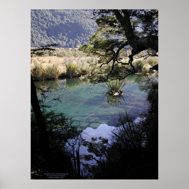 Mirror Lake, Neuseeland Poster (Vorne)