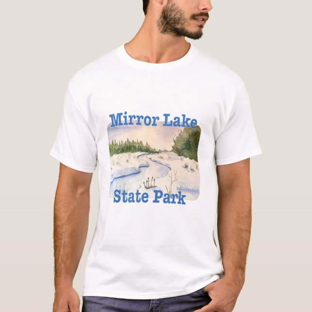 Mirror Lake Staat Park, Wisconsin T-Shirt (Vorderseite)