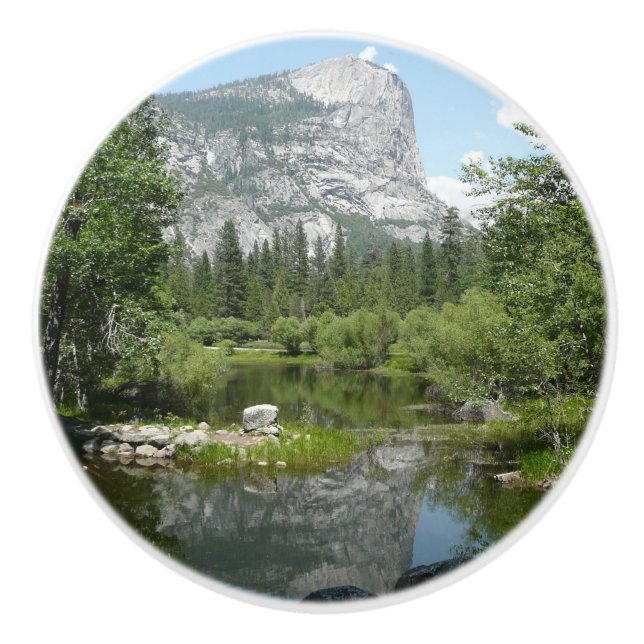 Mirror Lake View im Yosemite Nationalpark Keramikknauf (Vorderseite)