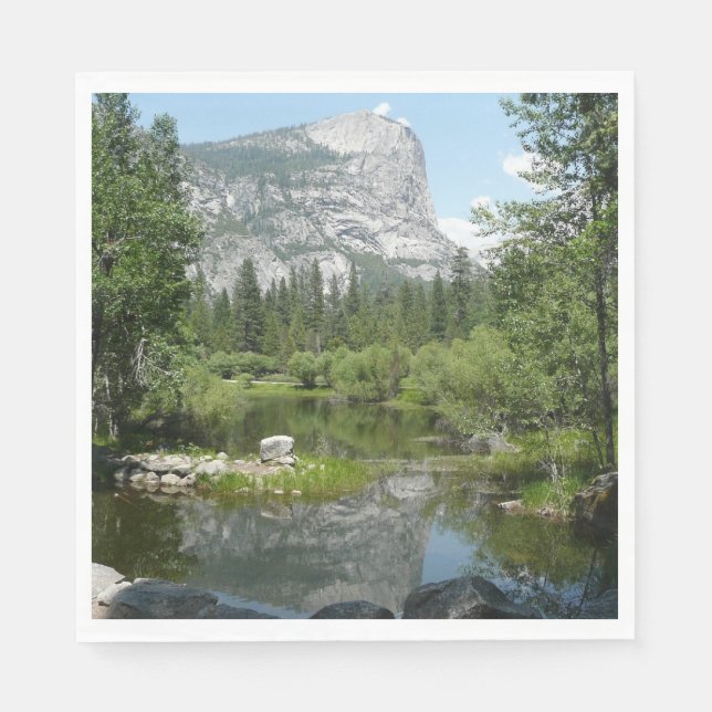 Mirror Lake View im Yosemite Nationalpark Serviette (Vorderseite)