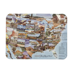 "Mirror Map of America" - Nature's Sehenswürdigke Magnet