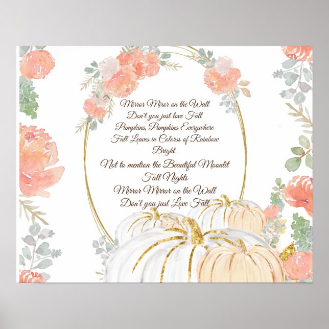 Mirror Mirror on Wall Fall Pumpkin Poster  (Vorne)