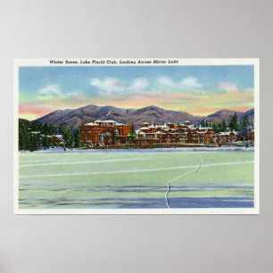 Mirror See-Ansicht des Lake Placid-Vereins herein Poster