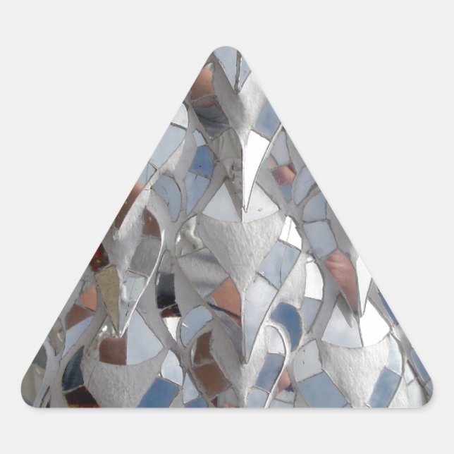 Mirror tiles White Temple, Chiang Rai Dreieckiger Aufkleber (Vorderseite)