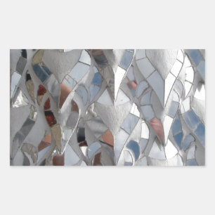 Mirror tiles White Temple, Chiang Rai Rechteckiger Aufkleber