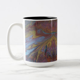 Mirrored Abstract Design Zweifarbige Tasse