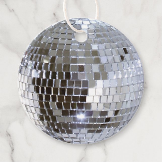 Mirrored Disco Ball 1 Geschenkanhänger (Vorderseite)