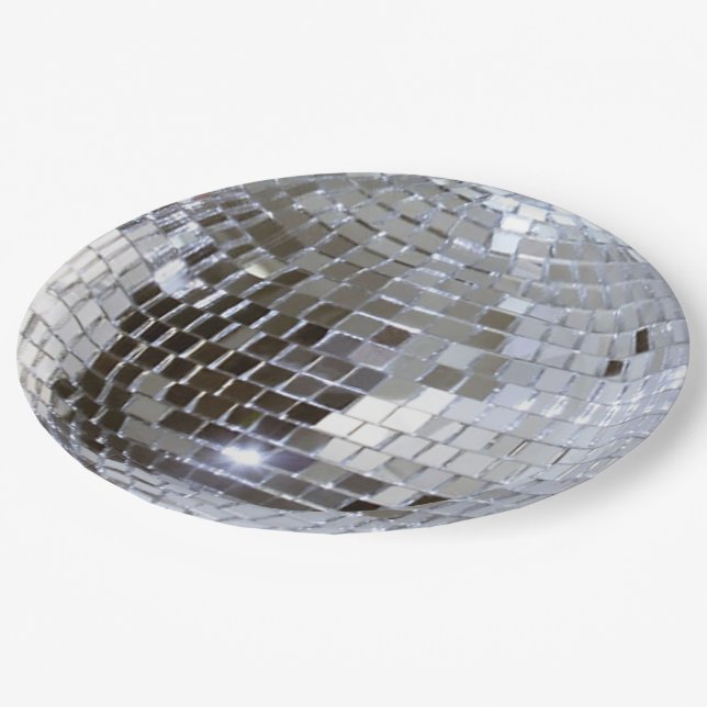 Mirrored Disco Ball 1 Pappteller (Schrägansicht)