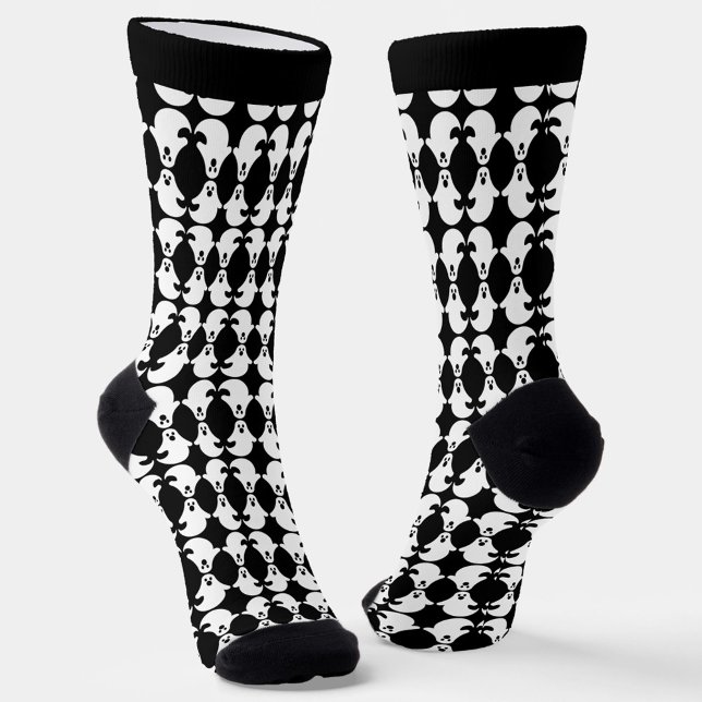 Mirrored Ghost Pattern Crew Socks Socken (Von Creator hochgeladen)