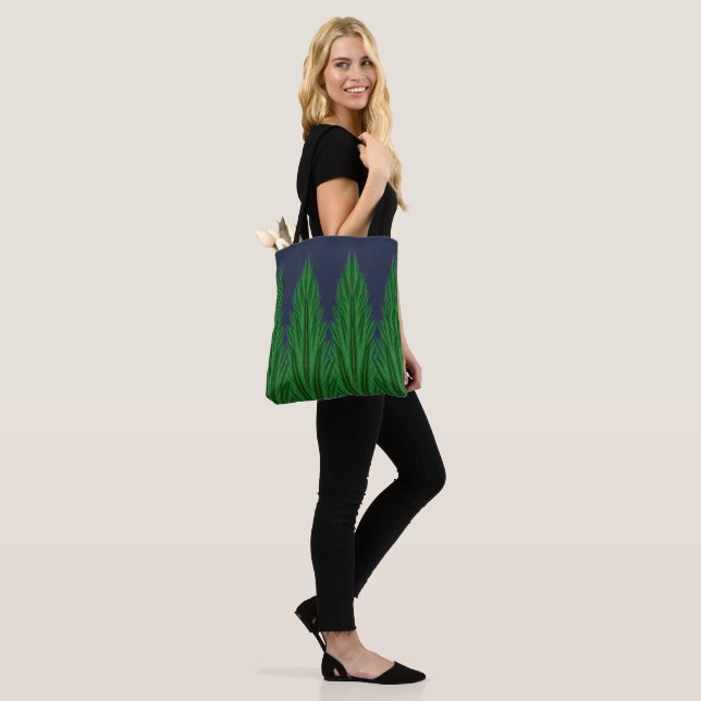 Mirrored Pines Midnight Shoulder Tasche (2 Größen) (Am Model)