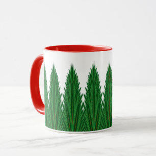 Mirrored Pines Tasse 11oz. -Rot
