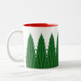 Mirrored Pines Tasse 11oz. -Rot