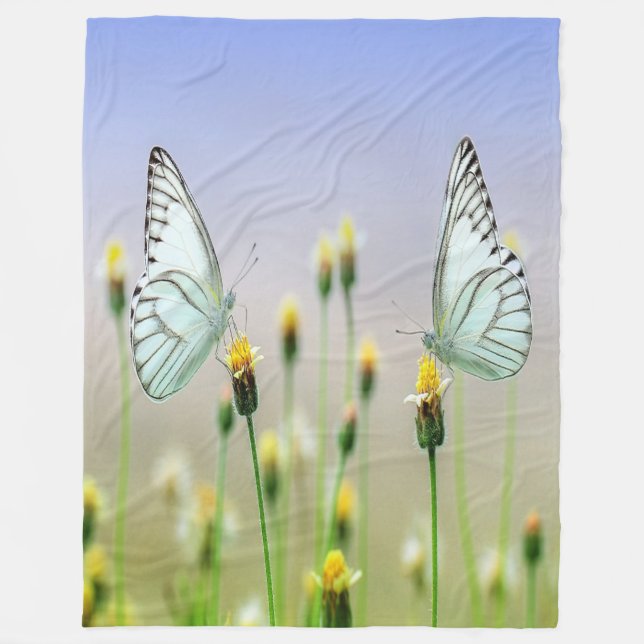 Mirrored Springtime Butterfells Fleecedecke (Vorderseite)