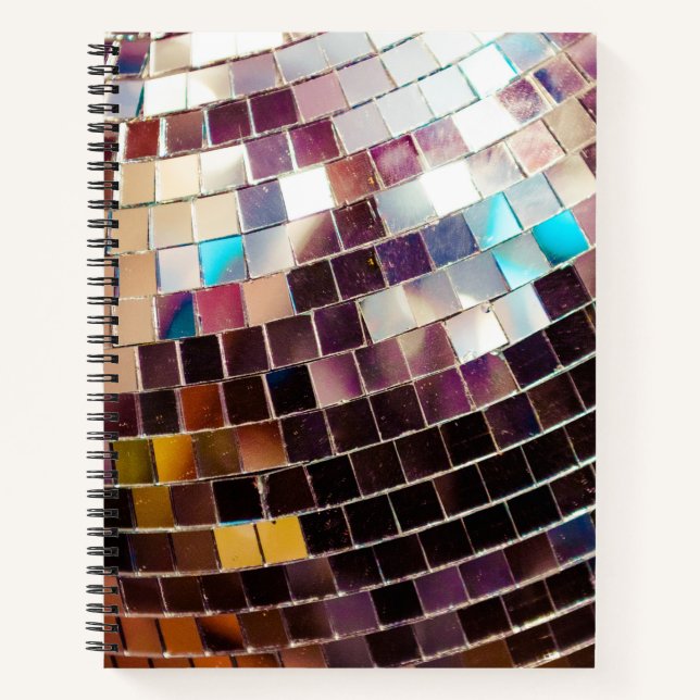Mirroted Disco Ball Notebook Notizbuch (Vorderseite)