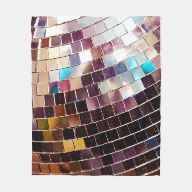 Mirroter Disco-Ball Fleecedecke (Vorderseite)