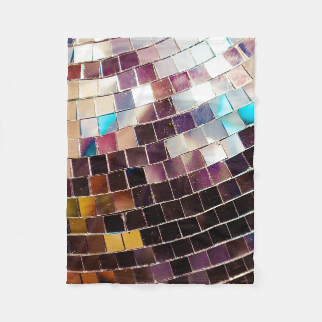 Mirroter Disco-Ball Fleecedecke (Vorderseite)