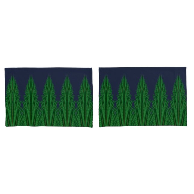 Mirrotierte Pines Mitternachtspillowcases Kissenbezug (Vorderseite-Set)