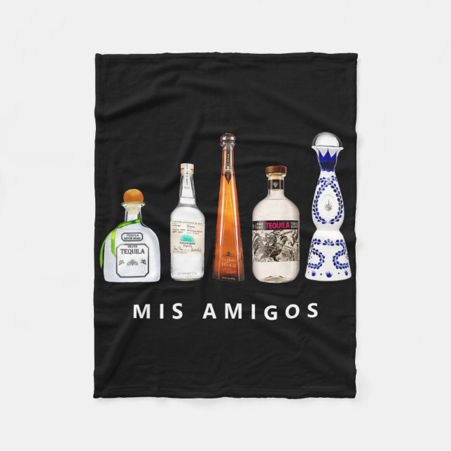 Mis Amigos Tequila Funny Cinco De Mayo Mexican Par Fleecedecke (Vorderseite)