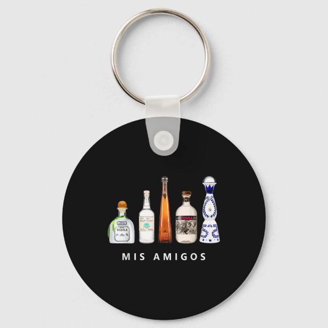 Mis Amigos Tequila Funny Cinco De Mayo Mexican Par Schlüsselanhänger (Vorderseite)