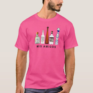 Mis Amigos Tequila Trendy Sarcastic Women Men T-Shirt