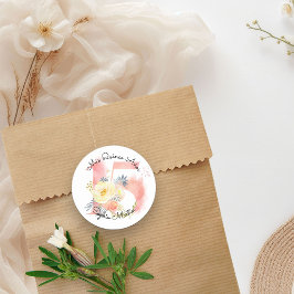 Mis Quince Anos Blush Pink Aquarellblume 15 Runder Aufkleber