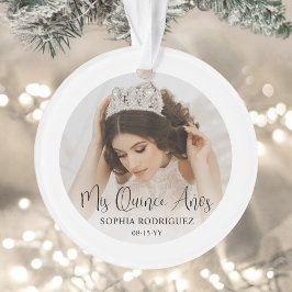 Mis Quince Años Elegante Moderne Quinceñera 2 Foto Ornament