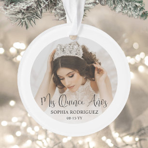Mis Quince Años Eleganter moderner Quinceañera-2-F Ornament