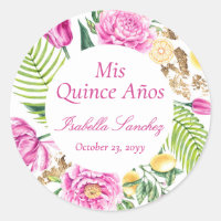 Mis Quince Años Florale Pfingstrosen Zitronen Quin