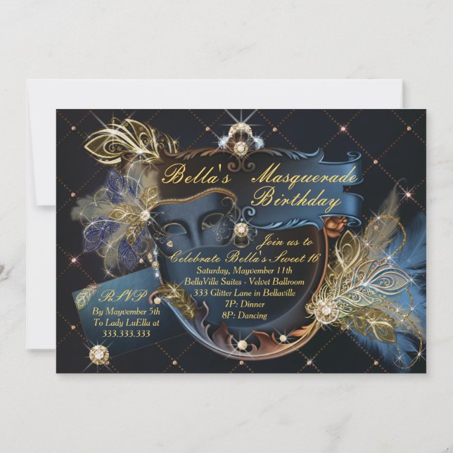 Mis Quince Anos, Invitations Masquerade Party (Dos)