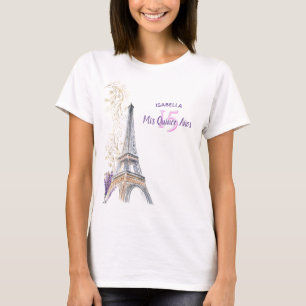 Mis Quince Anos Paris Eiffel Tower Custom Geburtst T-Shirt