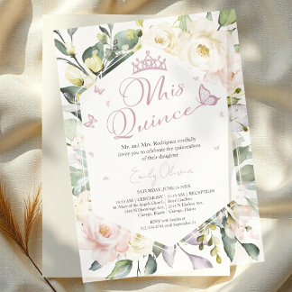 Mis Quince | Butterfly Greenery Floral Quinceañera