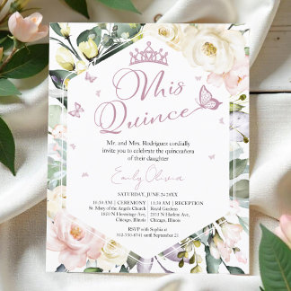 Mis Quince | Einladung von Floral Quinceañera