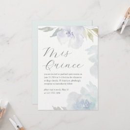 Mis Quince Floral Birthday Quinceañera Laid Paper Einladung