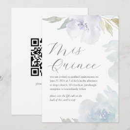 Mis Quince Floral Birthday Quinceañera QR-Code Einladung