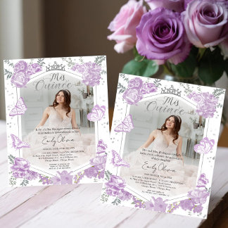 Mis Quince Foto Einladung Bilingual