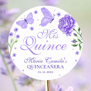 Mis Quince Lilac Lila Runder Aufkleber