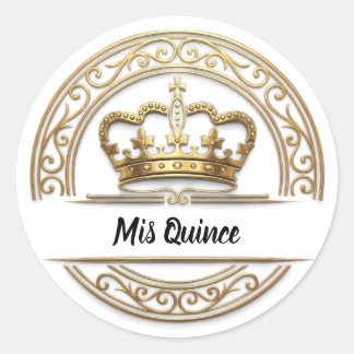 Mis Quince Luxus-Gold-Kollektion Runder Aufkleber