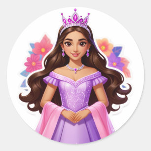 Mis Quince, Mis Reglas!" (Quinceañera) Runder Aufkleber