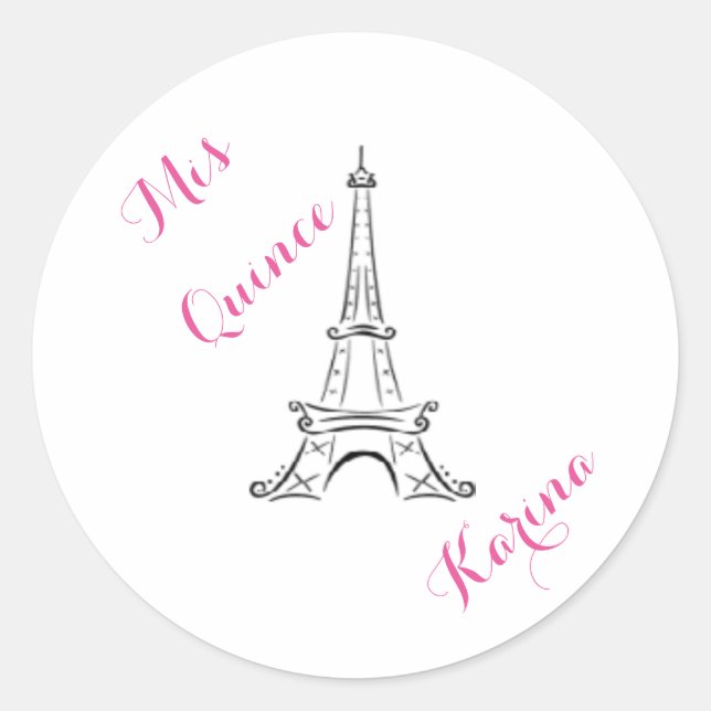 Mis Quince - Paris - Aufkleber - Anpassen (Vorderseite)