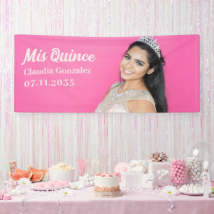 Mis Quince Quinceañera 15. Geburtstag Custom Foto Banner