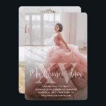 Mis XV Modern Quinceañera 4 Foto 15. Geburtstag Save The Date<br><div class="desc">Erzählen Sie die freudige Nachricht von einer bevorstehenden Quinceañera Feier mit schicken modernen Foto Collage "Mis Quince Años" Save the Date Einladungen. Die Bilder und alle Formulierungen auf dieser Vorlage sind einfach zu personalisieren. Mit dem Zazzle Design Editor können die Farben, Schriftart-Stile und Deckkraft des Overlays leicht angepasst werden. Das...</div>