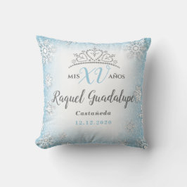 Mis XV Winter Wonderland Quinceañera Coussin de la