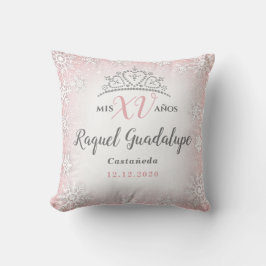 Mis XV Winter Wonderland Quinceañera Coussin de la