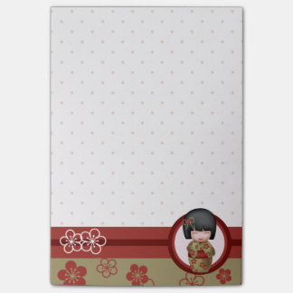 Misaki die Kokeshi-Puppe Post-it Klebezettel