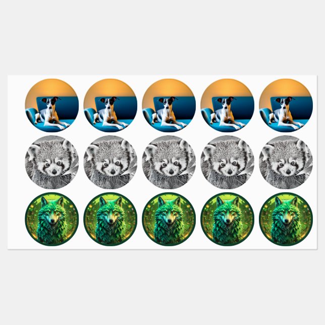 Miscellaneous Animal Stickers Etiketten (Blatt)