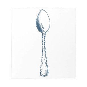 Miscellaneous - Blue Vintage: Spoon Notizblock