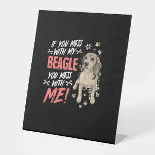 Misch dich nicht mit meinem Beagle Hund Sockelschild