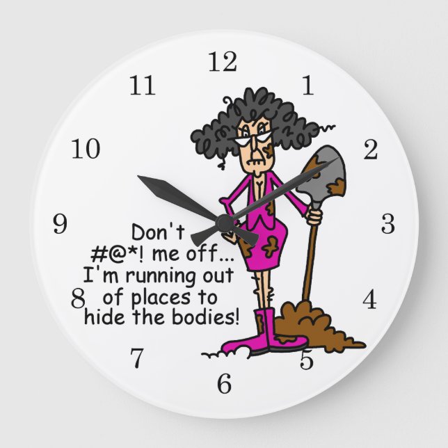 Misch dich nicht mit mir große wanduhr (Vorderseite)