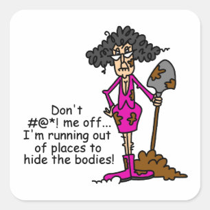 Misch dich nicht mit mir quadratischer aufkleber